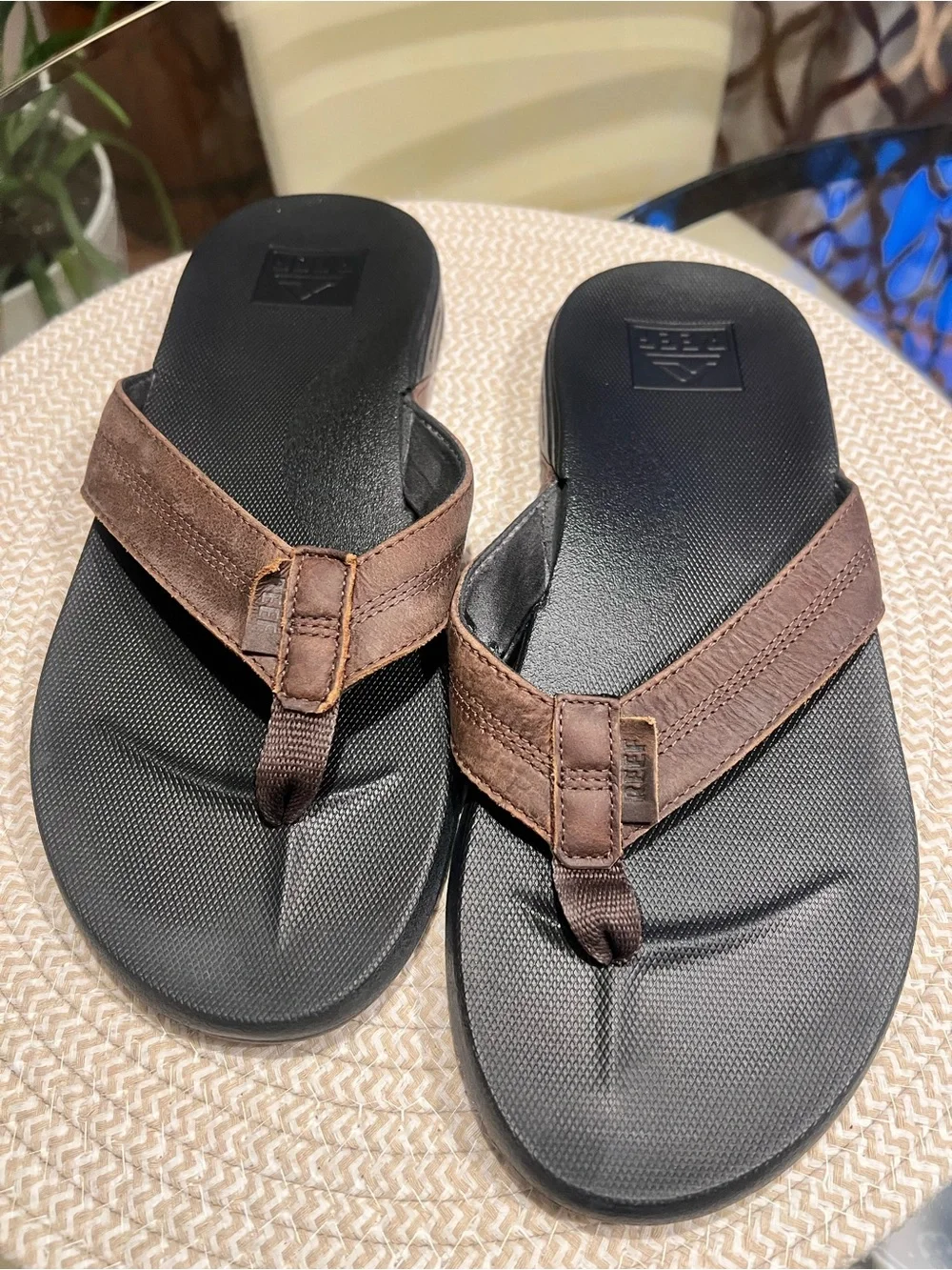 REEF Cushion Phantom Leather Flip Flops